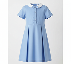 فستان مدرسي بناتي أزرق فاتح